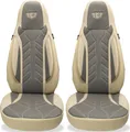 Schonbezüge Sitzbezüge für Mercedes Sprinter W907/910 Bj ab 2018 in Beige/Grau DPL509