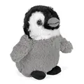 Wild Republic 15252 Hug'ems Plüschtier, Kuscheltier, Baby Pinguin 18cm, Kaiserpinguin-küken