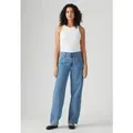 Levi's für Damen. A3494-0072 Baggy Jeans Papa blau (27/30), Lässig, Baumwolle, Denim