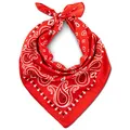 Bandana Rot für Damen & Herren - Baumwolle Kopftücher - Sommer & Winter