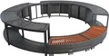 Whirlpool Umrandung Poolumrandung Poolverkleidung Rattan Rahmen Anthrazit-Grau