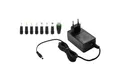 Poppstar Universal AC DC Netzteil, Steckernetzteil 12V 3A Universal-Netzteil (3000mA, 5,5/2,5mm Stromadapter mit 8er Hohlstecker Set, 150cm)