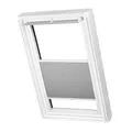 Ventanara® Dachfenster Waben Plissee ohne Bohren passend für Velux Fenster Plisseerollo Faltrollo verspannt Klebemontage (S08, Grau Tageslicht)