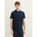TOM TAILOR Poloshirt Poloshirts Piqué Poloshirt aus Baumwolle grau XXL (56/58)