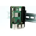 KKSB DIN-Schienenhalterung für Raspberry Pi SBCs, pulverbeschichteter Stahl, schwarz