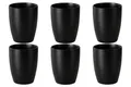Home4You Kaffeetasse 6er Set - 340 ml - Steingut - Schwarz Matt - Kaffeebecher Teetasse