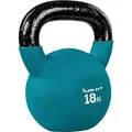 MOVIT Kettlebell PRO, Kugelhantel aus Gusseisen mit Neoprenbeschichtung, 12 Varianten: 2 bis 24 kg, schadstoffgeprüft, Schwunghantel Kugelgewicht