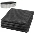 VOUNOT® Pool Solarabdeckplane Rechteckig 600x400 cm, Pool Solarplane Stärke 120 μm, Solarfolie Pool Zuschneidbar Schwarz - Blau/Schwarz