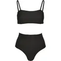 URBAN CLASSICS Triangel-Bikini Urban Classics Damen Ladies High Waist Bandeau Bikini schwarz XS