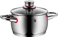 WMF Kochtopf Quality One, Cromargan® Edelstahl Rostfrei 18/10 (2-tlg), Cool+ Technologie für wärmereduzierte Griffe, TransTherm-Allherdboden