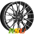 4x Dotz Fuji black/polished 7.5x18" ET46 LK5 100 ML 57.1 Alufelgen 18 Zoll