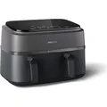 Philips Airfryer 9L Dual Basket, RapidAir, Digital, schwarz (NA350/03) - Schwarz