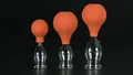 3er Schröpfset 20-40mm m. Ball,Schröpfglas,Schröpfgläser Original Lauschaer Glas