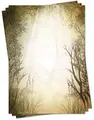 LYSCO Motiv Briefpapier (Natur-5119, DIN A4, 25 Blatt) Wald Sonne Sonnenstrahlen Lichtung Motivpapier