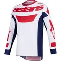 Alpinestars Racer Riway Motocross Jersey, weiss-blau, Größe L für Männer