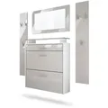 GARDEROBE Malea Front in Sandgrau Hochglanz