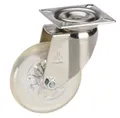Lenkrolle mit Platte 50 x 20 mm, Tragkr. 40 kg