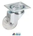 Dörner+Helmer Design-Lenkrolle mit Polyurethan-Rad, 50x20 mm, Platte /#83000237