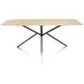 Henders & Hazel Home Esstisch oval Eiche massiv/Metallgestell schwarz