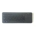 Microsoft All-in-One Media Tastatur mit Touchpad (N9Z-00009), Nordic QWERTY (siehe Bilder) - Schwarz