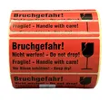 1000 Stück Warnetiketten Bruchgefahr, Vorsicht Glas – 100 x 40 mm Aufkleber a...