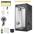 Growbox Komplettset 80x80x160 cm mit 100W LED Pflanzenwachstumslampe, Anbauzelt, Gewächshaus-Komplettset