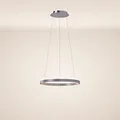 s.luce LED Ring Pendelleuchte rund Direkt oder Indirekt Hängelampe Wohnzimmerleuchte, Farbe:Aluminium, Größe:Ø 40cm