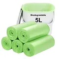 Biologisch abbaubare Müllbeutel 120 Stück, Aievrgad 5 l/1,2 Gallonen kleine Müllbeutel/für Arbeitsplattenbehälter. Abfallbeutel, 100% recycelt, robust, abbaubar, Kompostbeutel