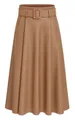 Mississhop Lederimitatrock Damen A-Linien Rock mit Gürtel – Kunstleder M.401
