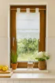 HOSSNER - ART OF HOME DECO Scheibengardine 50x60 cm (1 St), blickdicht, Baumwolle, Vintage, Romantische Stickerei