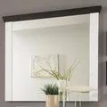 Spiegel im Landhaus Stil Pinie weiß Nb. mit Wenge SALARA-61 B/H/T ca. 107x110x8cm