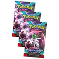Pokemon Karten Karmesin & Purpur - Paradox Rift Sammelkarten - 3 Booster