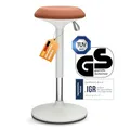 Ergotopia® Dykó ergonomischer Bürohocker - ergonomischer Sitzhocker mit Schwingeffekt - Sitzhöhe höhenverstellbar 56-83 cm - 360° drehbarer Hocker mit dynamischem Standfuß