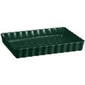Emile Henry Rechteckige Keramik Kuchenform / Tarteform - tief - grün - 33,5 cm