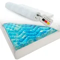 Juskys Topper 90x200 cm aus Memoryschaum, 7-Zonen orthopädisch & atmungsaktiv, 7cm Höhe, H2 - H3, Bezug waschbar Matratzentopper Matratzenauflage White