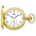 FESTINA F2029-1 Savonette Taschenuhr mit Kette, kleine Sekunde, goldfarben