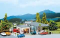 232219 Faller N 1:160, BP Tankstelle Epoche III,Patiniertes Modell, Bausatz,GMK