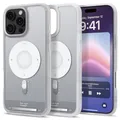 Spigen für iPhone 16 Pro Max Hülle [Anti-Yellowing] Ultra Hybrid MagFit Case Handyhülle Transparent Dünn Slim Kompatibel mit MagSafe -Classic Silver
