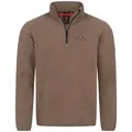 Höhenhorn Fleecepullover Skyja Herren Fleece Pullover für Männer Sweatshirt 1/4 Zip Microfleece braun 4XL