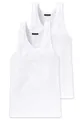 Schiesser Herren Jas 0/0 (2 stuks) Unterhemd, Weiß (100-weiss), XL EU