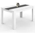 Rechteckiger Esstisch Georgia 6 Personen Weiß Und Grau 140 X 90 Cm