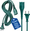 VIOKS Anschlusskabel 10m für Handstaubsauger mit Konturenstecker Kobold