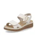 Rieker Damen Klassische Sandalen 62760, Frauen Sandalen,Sommerschuhe,Freizeitschuhe,offene Schuhe,Strandschuhe,beige (60),36 EU / 3.5 UK