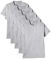 Fruit of the Loom Herren Regular Fit T-Shirt Heavy Cotton Tee Shirt 5 pack, Grau (Heather Grey), M