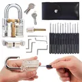 Lock Cowboy Dietrich-Set 30-Teilig - 3 Transparenten Übungsschlössern, Kreditkartengroßes Türöffnungswerkzeug Set - Schlossöffner Werkzeug für Anfänger und Profis, Inklusive Anleitung