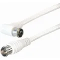 Hapena 12121 2.5m SB-Verpackung Koax Anschlusskabel F-Stecker gerade/Winkel - Kabel - Antenne/TV (95 dB, Antennenkabel) (12121)