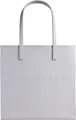Ted Baker Shopper Soocon Crosshatch Large Icon Bag Light Grey hellgrau