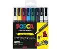 uni-ball Lackmarker uni-ball POSCA PC-3M Marker - 6+2 Set