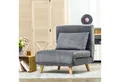 HOMCOM Schlafsofa Schlafsessel, Klappsessel 1 Teile, für Wohnzimmer, Grau