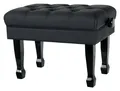Klavierbank Klavier Stuhl Piano Bank Sitz Hocker Kunstleder Schwarz Hochglanz